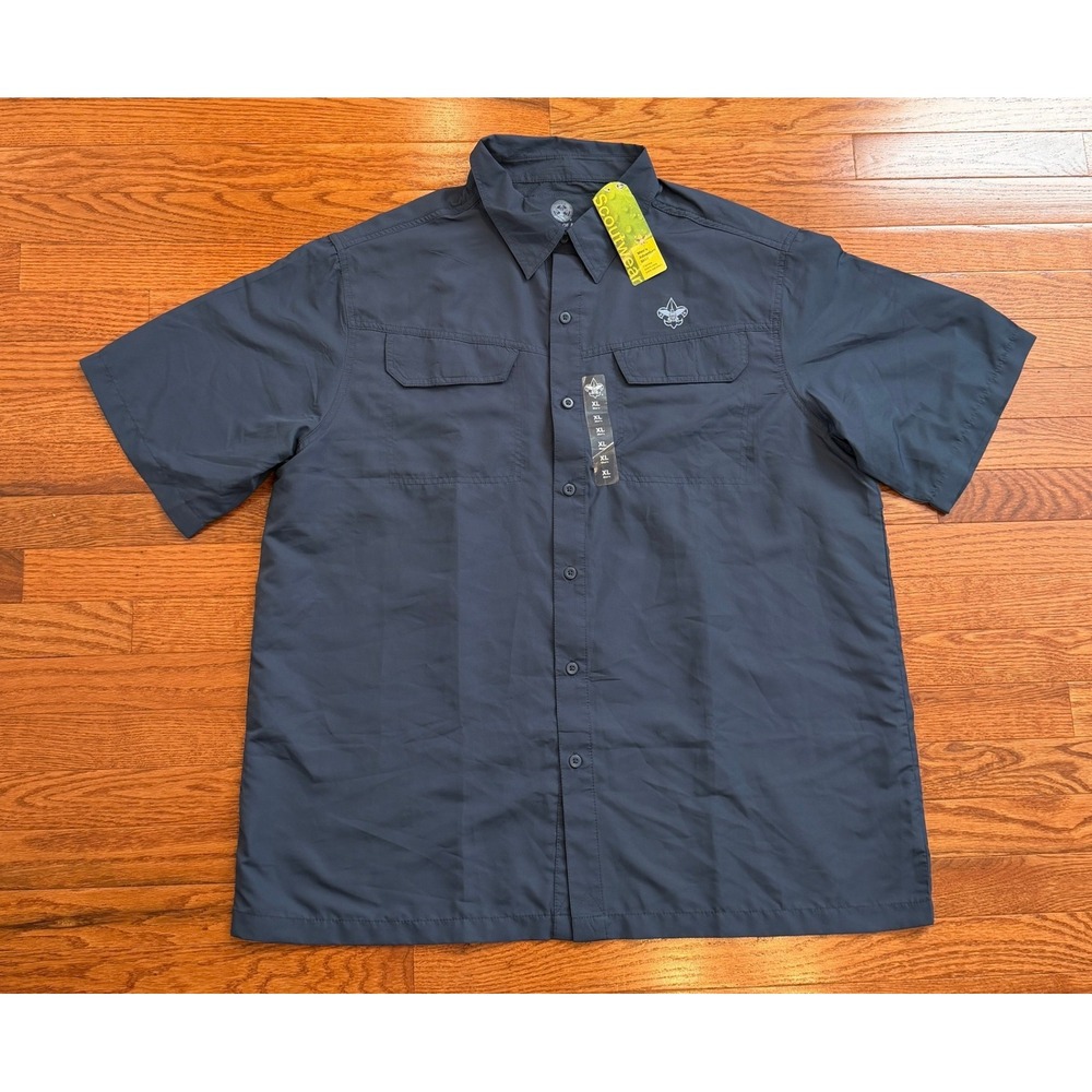 New Boy Scouts of America Adventure Shirt Mens XL Blue Hiking Fishing Outdoor